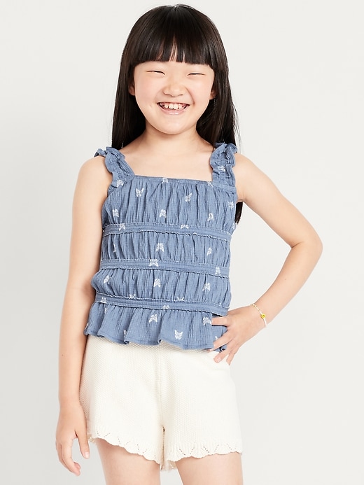 View large product image 1 of 3. Fitted Smocked Tank Top for Girls