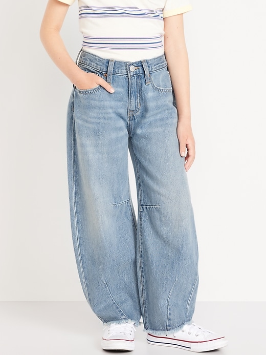 View large product image 1 of 5. Super Baggy Barrel-Leg Jeans for Girls