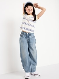 View large product image 3 of 5. Super Baggy Barrel-Leg Jeans for Girls