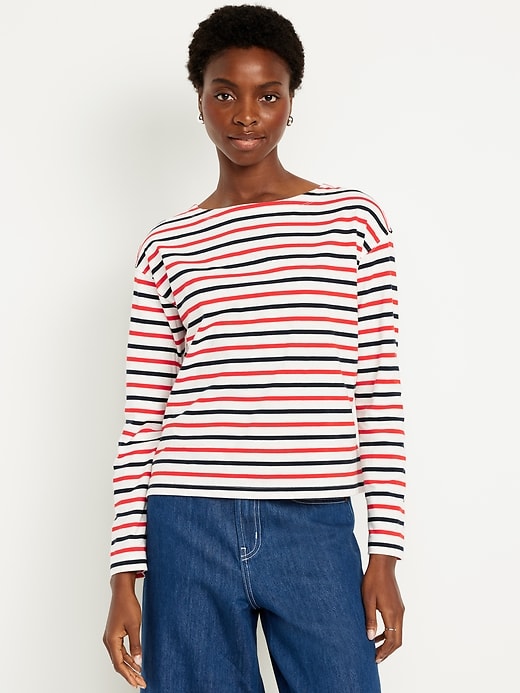 Image number 1 showing, Long-Sleeve Mariner Loose T-Shirt