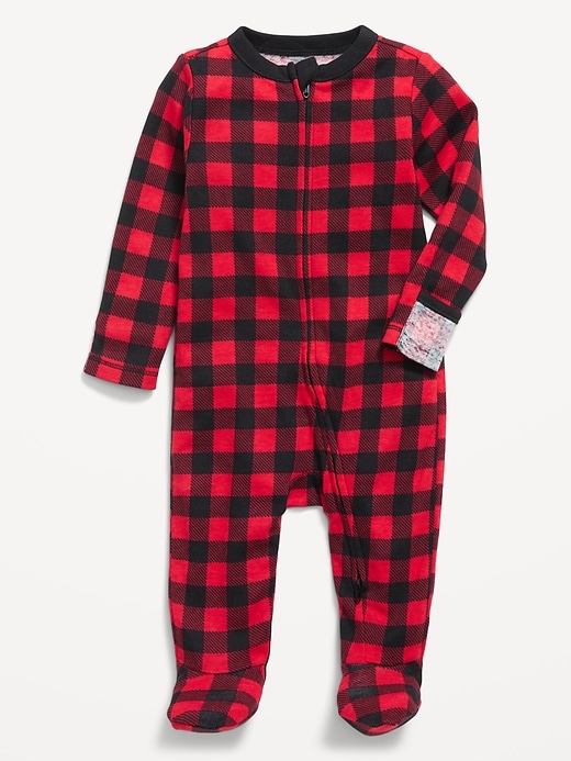 View large product image 1 of 3. Snug-Fit 2-Way-Zip Footed One-Piece for Baby