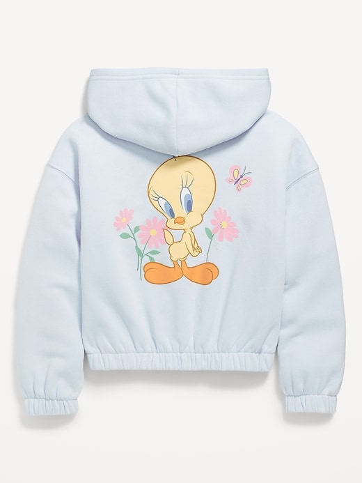 Image number 3 showing, Graphic Fleece Zip-Front Hoodie for Girls