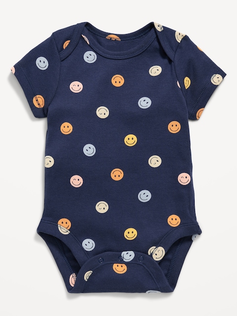 Printed Short-Sleeve Bodysuit for Baby