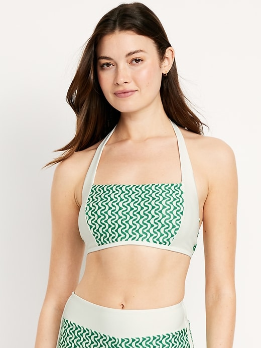 Image number 1 showing, Matte Halter Swim Top