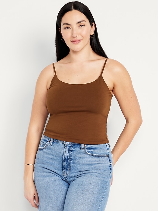 Image number 4 showing, Double-Layer Cropped Cami Top