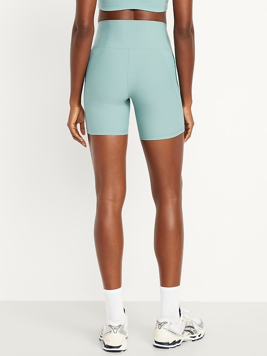 Image number 8 showing, High-Waisted PowerSoft Biker Shorts -- 6-inch inseam