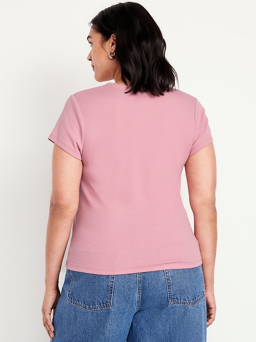 Image number 7 showing, Square-Neck Ribbed T-Shirt