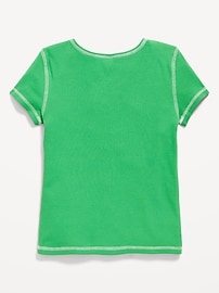Image number 2 showing, Hello Kitty® Fitted Ribbed Graphic T-Shirt for Girls