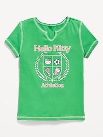 Image number 1 showing, Hello Kitty® Fitted Ribbed Graphic T-Shirt for Girls