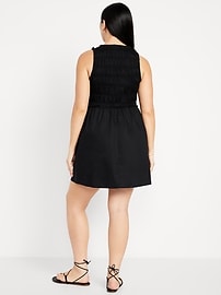 Fit & Flare Smocked Bodice Mini Dress