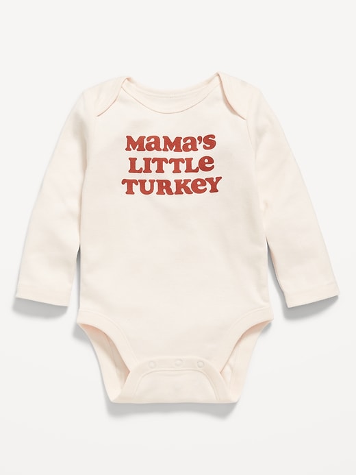 View large product image 1 of 3. Long-Sleeve Unisex Graphic Bodysuit for Baby