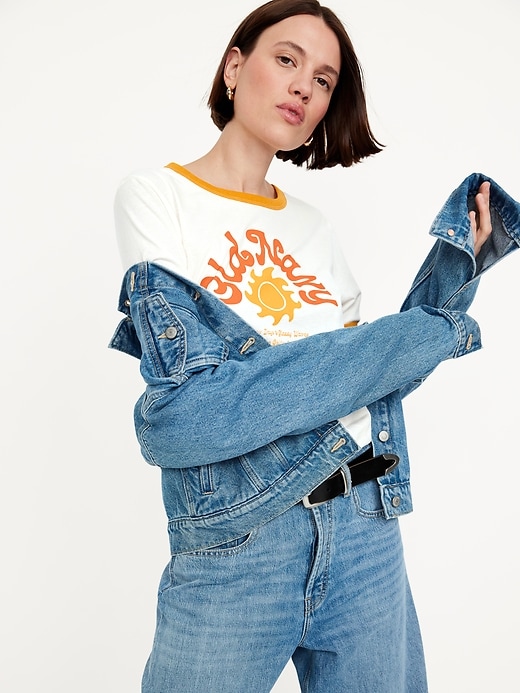 Image number 3 showing, EveryWear Logo-Graphic Ringer T-Shirt