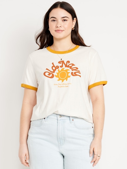 Image number 5 showing, EveryWear Logo-Graphic Ringer T-Shirt