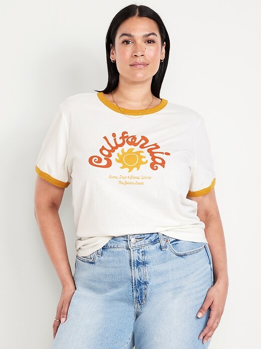 Image number 6 showing, EveryWear Graphic Ringer T-Shirt