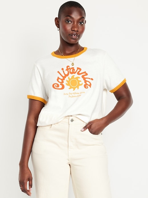 Image number 4 showing, EveryWear Graphic Ringer T-Shirt