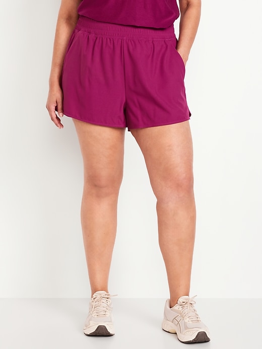 Image number 6 showing, Extra High-Waisted Crinkle Run Shorts -- 3-inch inseam