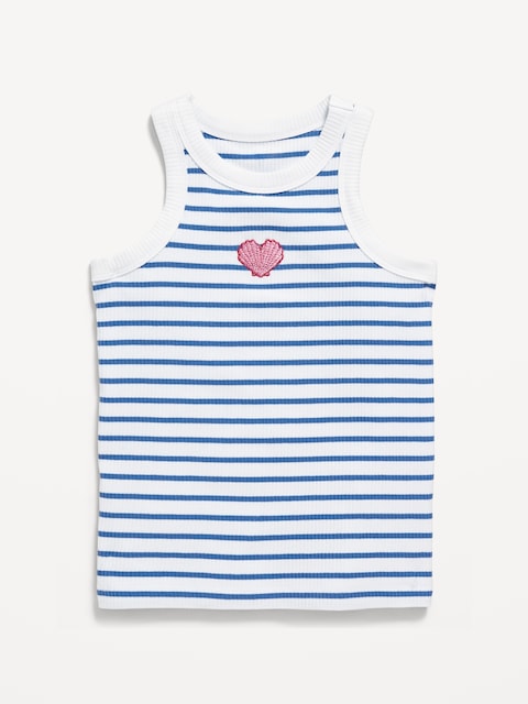 Fitted Ribbed Tank Top for Girls