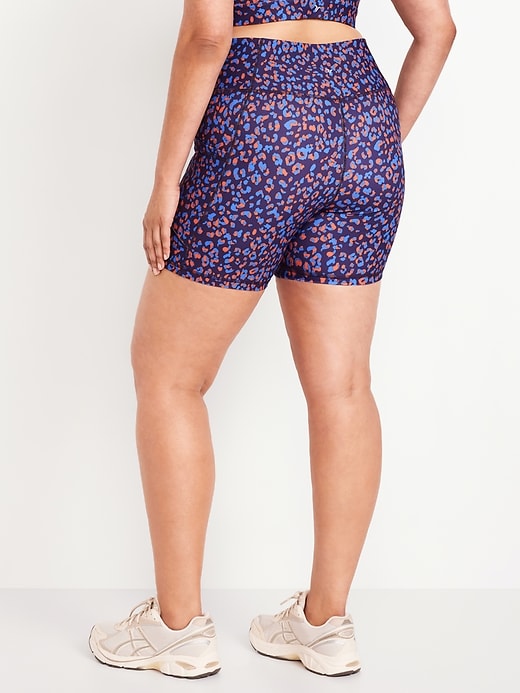Image number 7 showing, High-Waisted PowerSoft Pocket Biker Shorts -- 6-inch inseam