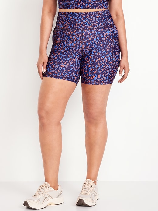 Image number 6 showing, High-Waisted PowerSoft Pocket Biker Shorts -- 6-inch inseam