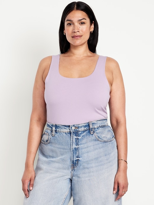 Image number 6 showing, Double-Layer Scoop-Neck Tank Top