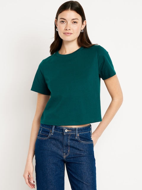 EveryWear Crop T-Shirt - Blue
