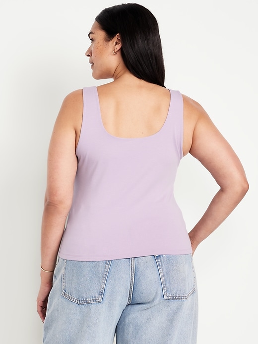 Image number 7 showing, Double-Layer Scoop-Neck Tank Top
