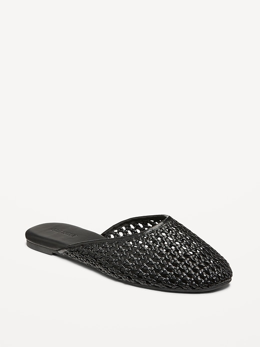 Image number 1 showing, Faux-Leather Woven Mule for Women