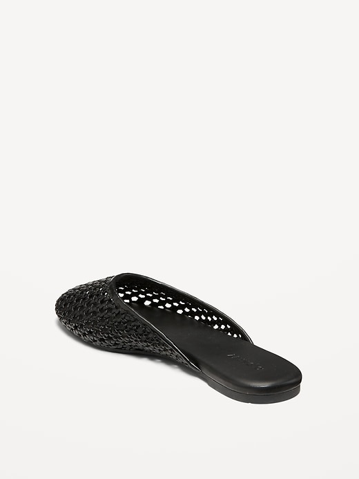 Image number 4 showing, Faux-Leather Woven Mule for Women