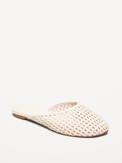 Faux-Leather Woven Mule for Women - Multi