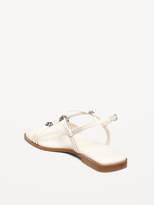 Image number 4 showing, Faux-Leather Strappy Hardware Sandals
