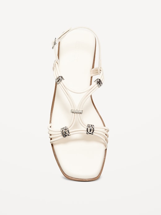 Image number 2 showing, Faux-Leather Strappy Hardware Sandals