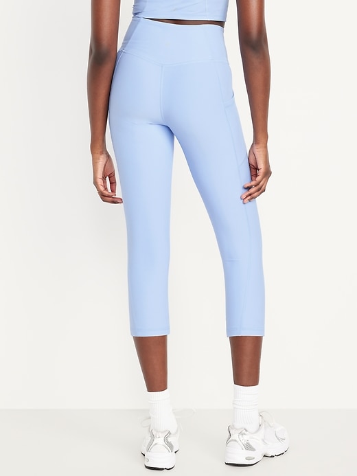 Image number 2 showing, High-Waisted PowerSoft Crop Pocket Leggings