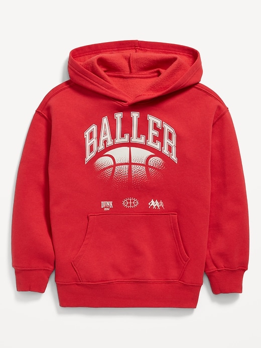 View large product image 2 of 3. Favorite Fleece Oversized Graphic Fleece Pullover Hoodie for Boys