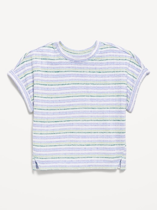 View large product image 1 of 2. Printed Dolman-Sleeve Rib-Knit T-Shirt for Toddler Girls