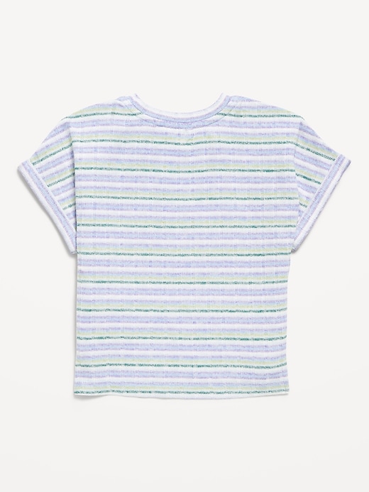 View large product image 2 of 2. Printed Dolman-Sleeve Rib-Knit T-Shirt for Toddler Girls