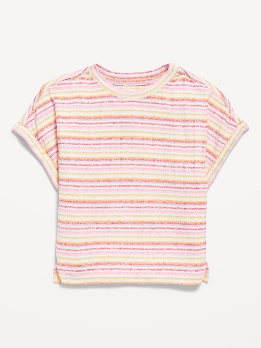 View large product image 1 of 1. Printed Dolman-Sleeve Rib-Knit T-Shirt for Toddler Girls