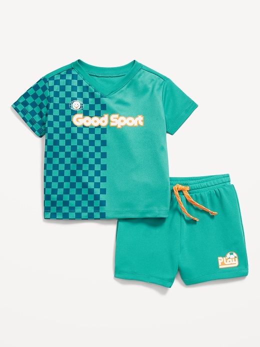 View large product image 1 of 3. Mesh Graphic Top and Shorts Set for Baby