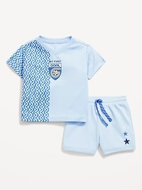 Image number 1 showing, Mesh Graphic Top and Shorts Set for Baby