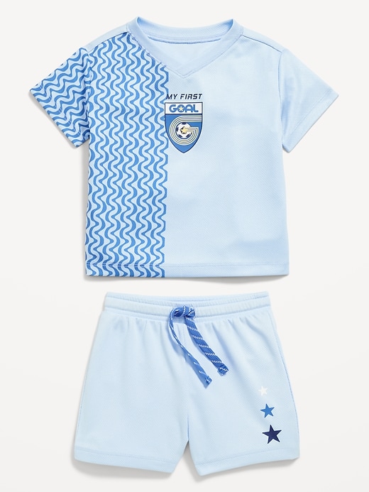 View large product image 2 of 2. Mesh Graphic Top and Shorts Set for Baby