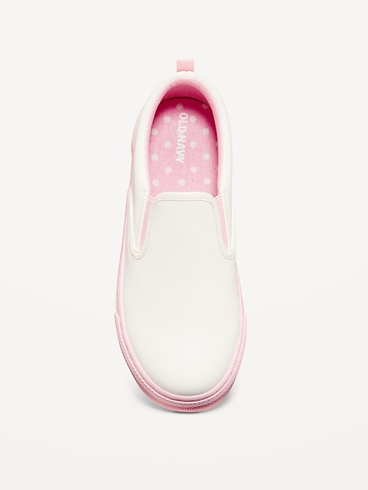 View large product image 2 of 4. Faux-Leather Slip-On Sneakers for Girls