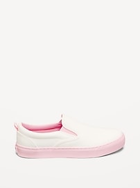 View large product image 3 of 4. Faux-Leather Slip-On Sneakers for Girls