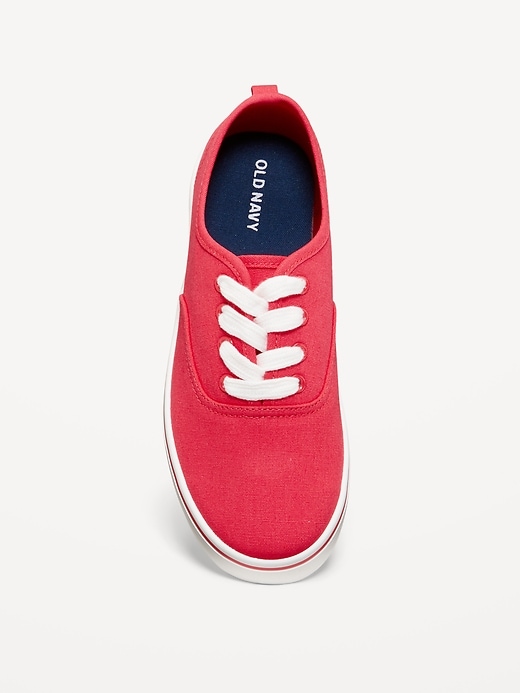 View large product image 2 of 4. Canvas Lace-Up Sneakers for Girls