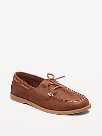 Image number 1 showing, Faux-Leather Boat Shoes for Men