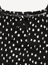 View large product image 3 of 3. Short Puff-Sleeve Smocked Top for Girls
