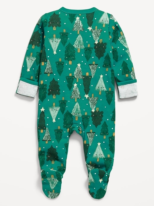 View large product image 2 of 3. 2-Way-Zip Footed One-Piece for Baby