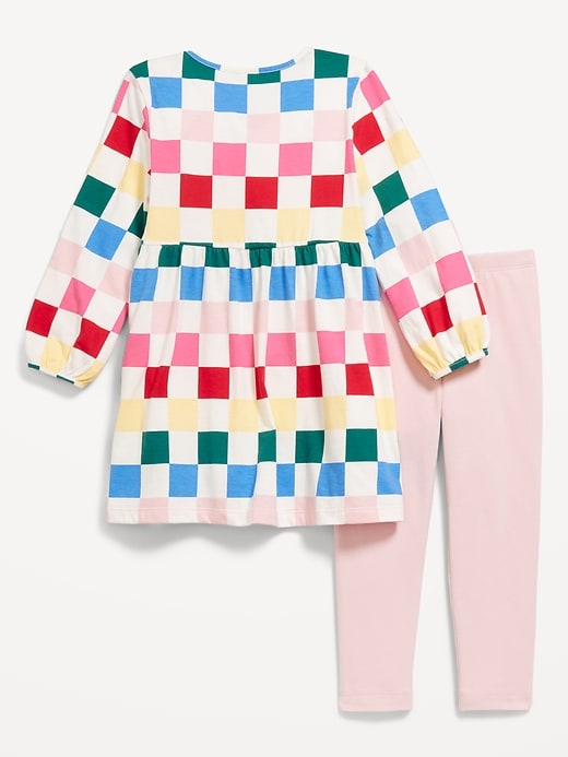 View large product image 2 of 2. Long-Sleeve Dress and Leggings Set for Toddler Girls