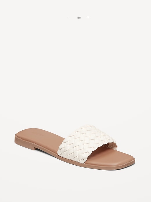 Image number 1 showing, Woven Knot Slide Sandals