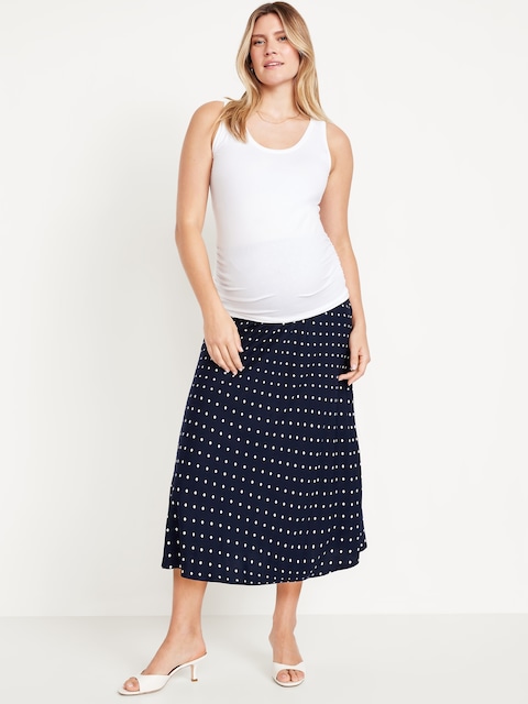 Maternity A-Line Midi Skirt