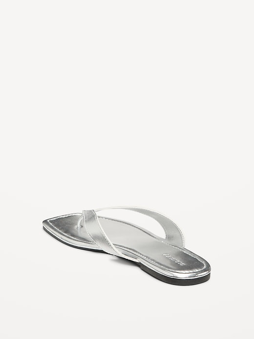 Image number 4 showing, Faux-Leather Flip Flop for Women