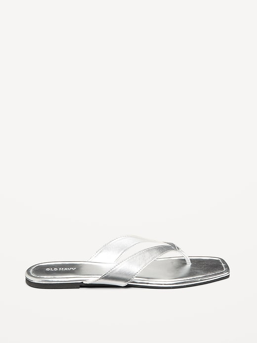 Image number 3 showing, Faux-Leather Flip Flop for Women